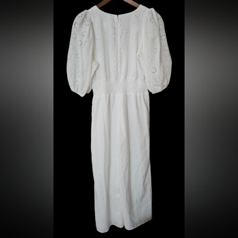 NWT Anthropologie Hutch Smocked-Waist Eyelet Jumpsuit - Picture 6 of 8